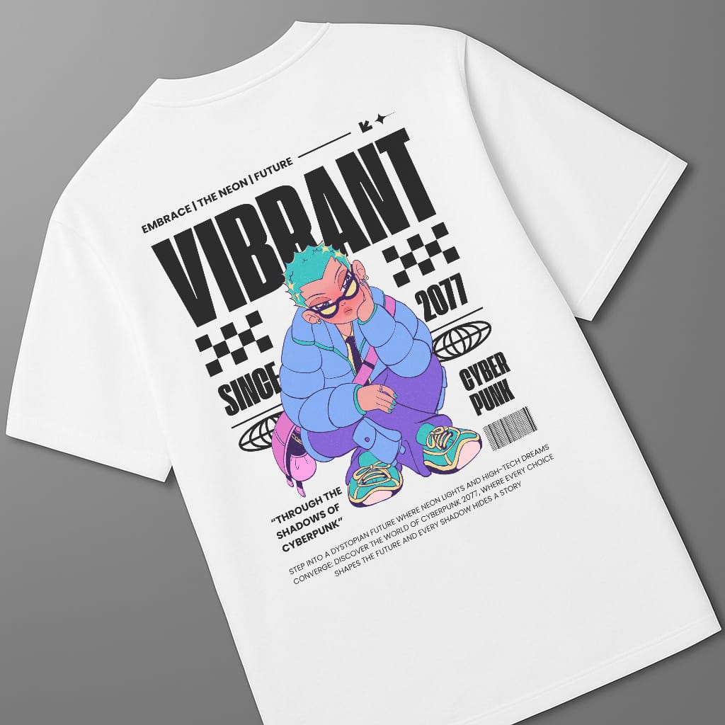 Vibrant Neon – Cyberpunk Future Tee